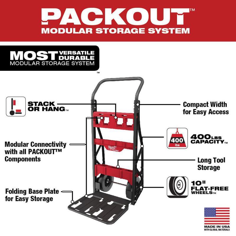 Trocket Packout de 2 Ruedas Capacidad 181 Kg