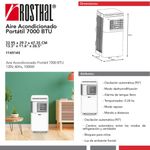 Aire Acondicionado Blanco Portátil 7000 BTU