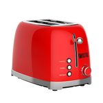 Tostador de Pan Retro Rojo 2 Rebanadas