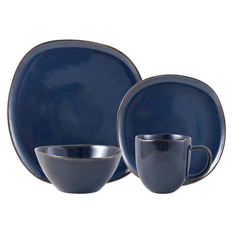 Vajilla Diseño Zafiro Azul 16 Piezas