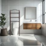 Estantería Metálica Alta de 3 Niveles para Baño