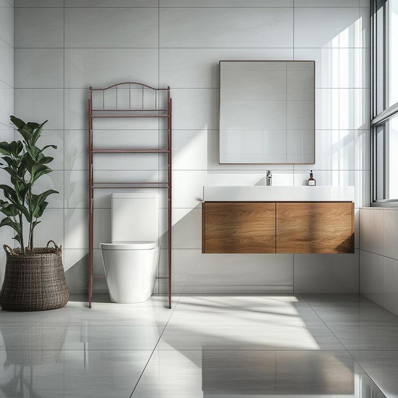 Estantería Metálica Alta de 3 Niveles para Baño