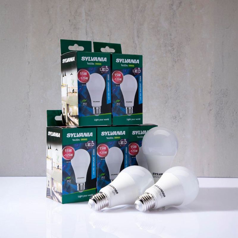 Set de 8 Bombillos LED Luz Blanca 15 W