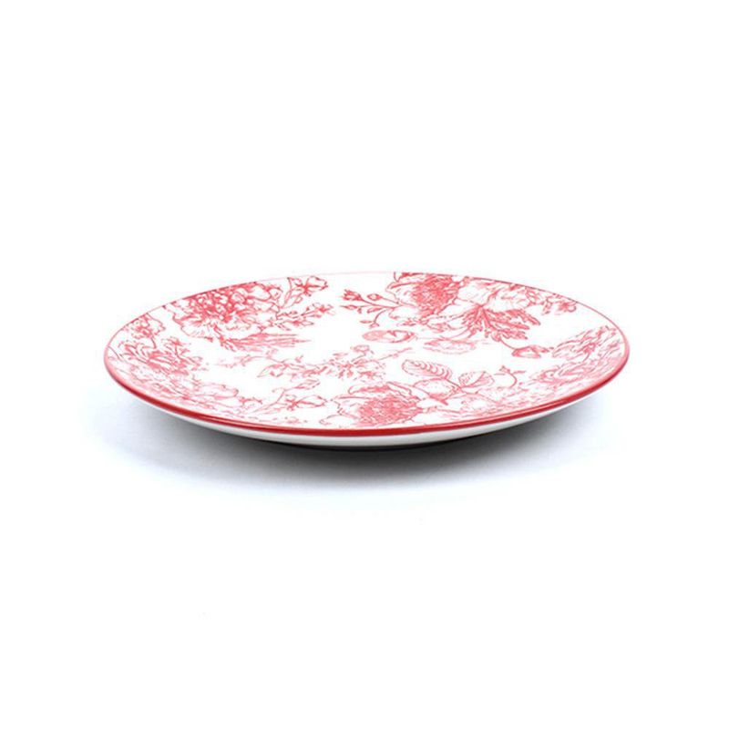Vajilla Elizabeth Cerámica Diseño Floral Rosa 16 Pzs