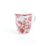 Vajilla Elizabeth Cerámica Diseño Floral Rosa 16 Pzs