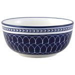 Vajilla Cerámica Diseño Azul Floral 16 Pzas