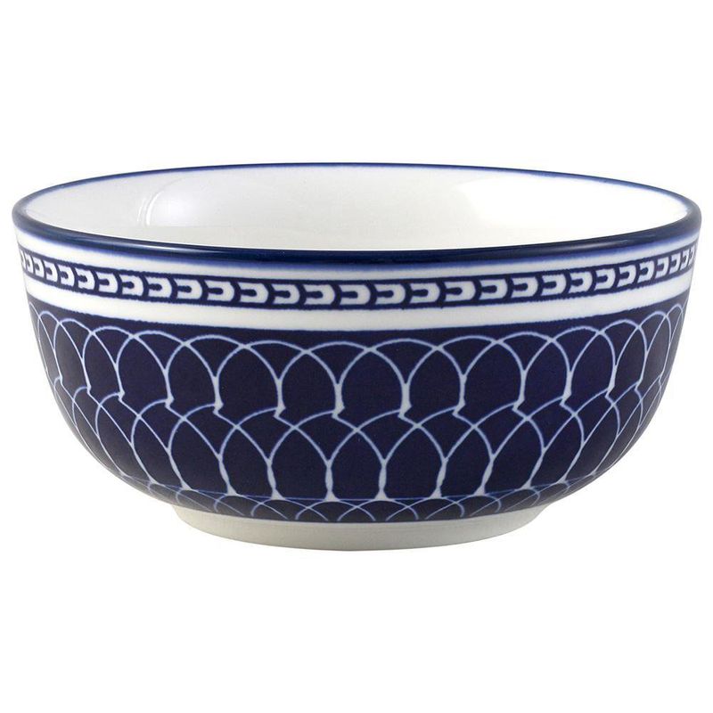 Vajilla Cerámica Diseño Azul Floral 16 Pzas