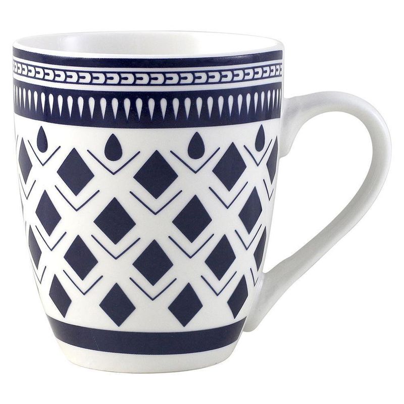 Vajilla Cerámica Diseño Azul Floral 16 Pzas