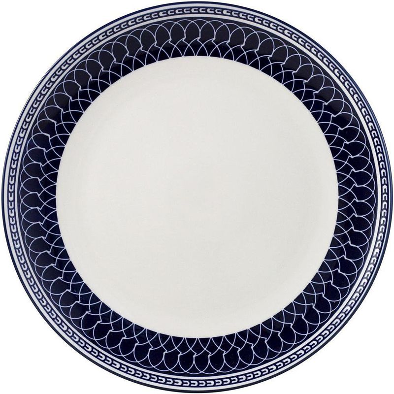 Vajilla Cerámica Diseño Azul Floral 16 Pzas