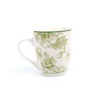Vajilla Elizabeth Cerámica Diseño Floral Verde 16 Pzs