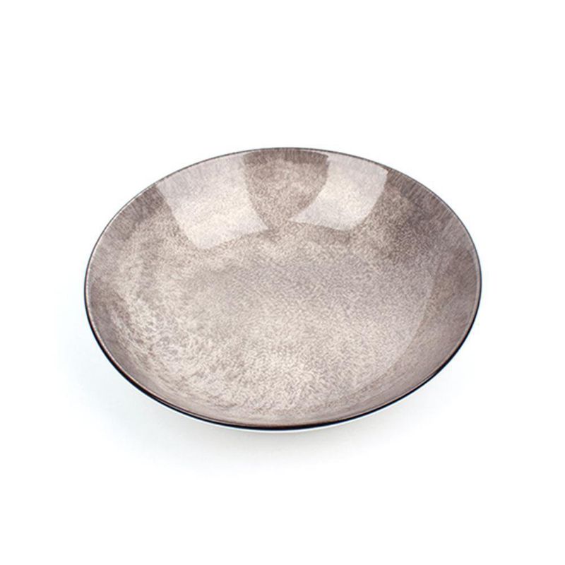 Vajilla Armonía Cerámica Gris Estilo Marmolado 16 Pzs