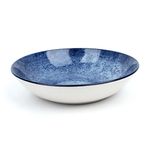 Vajilla Armonía Cerámica Azul Estilo Marmolado 16 Pzs