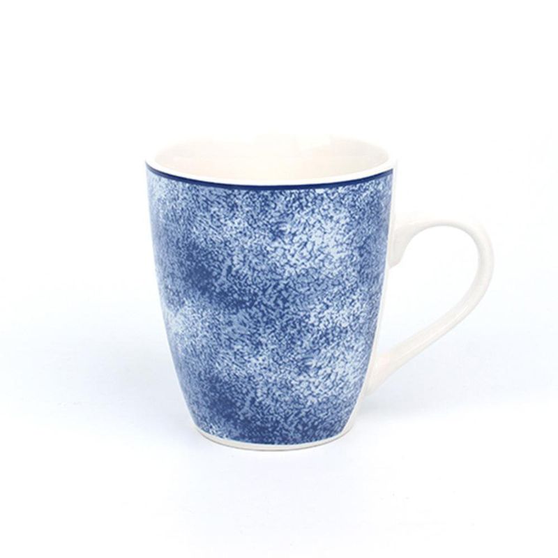 Vajilla Armonía Cerámica Azul Estilo Marmolado 16 Pzs