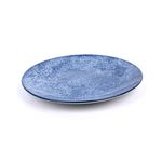 Vajilla Armonía Cerámica Azul Estilo Marmolado 16 Pzs