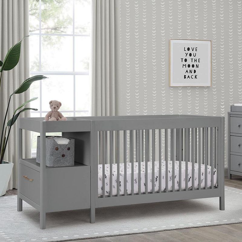 Cuna con Cambiador Zoe 5 en 1 Gris