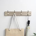 Gancho Atornillable Plateado con 4 Ganchos Metálico