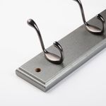 Gancho Atornillable Plateado con 4 Ganchos Metálico