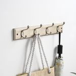 Gancho Atornillable Plateado con 4 Ganchos Metálico
