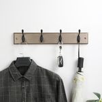 Gancho Atornillable Plateado con 4 Ganchos Metálico