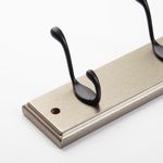 Gancho Atornillable Plateado con 4 Ganchos Metálico