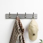 Gancho Atornillable Plateado con 4 Ganchos Metálico