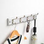 Gancho Atornillable Plateado con 4 Ganchos Metálico