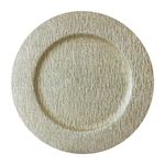 Plato Redondo Base Decorativo Plateado