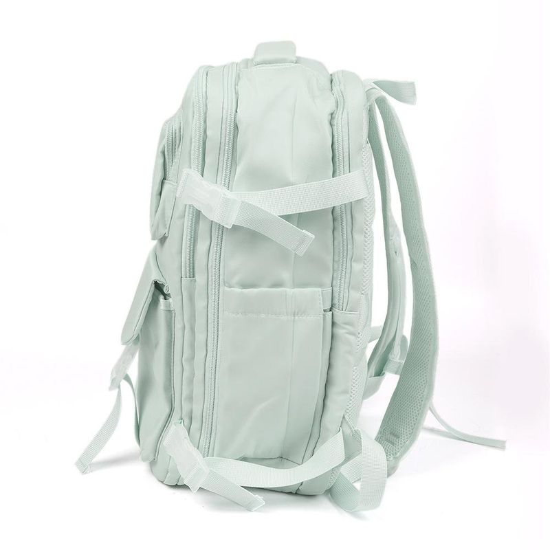 Mochila Verde con Bolsillos