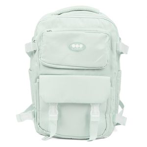 Mochila Verde con Bolsillos