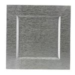 Plato Base Cuadrado Plateado