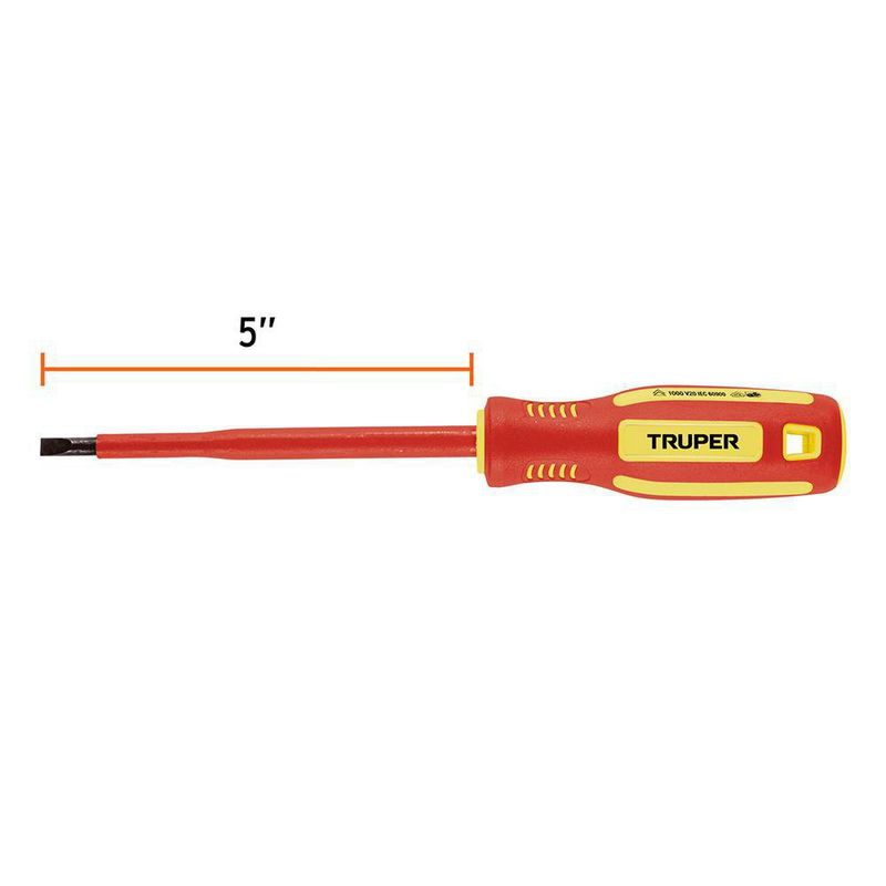 Destornillador Aislado Plano 5 Plg - Truper