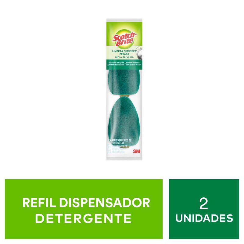 Repuesto Heavy Dutty para Cepillo Lavaplatos 2 Unidades