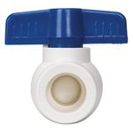 Válvula Tipo Bola Pvc Blanco 3/4 Plg - Mueller