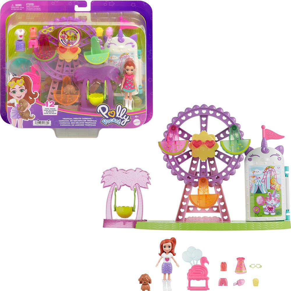 Polly Pocket Set De Juego Carnaval De Bocadillos Tropicales