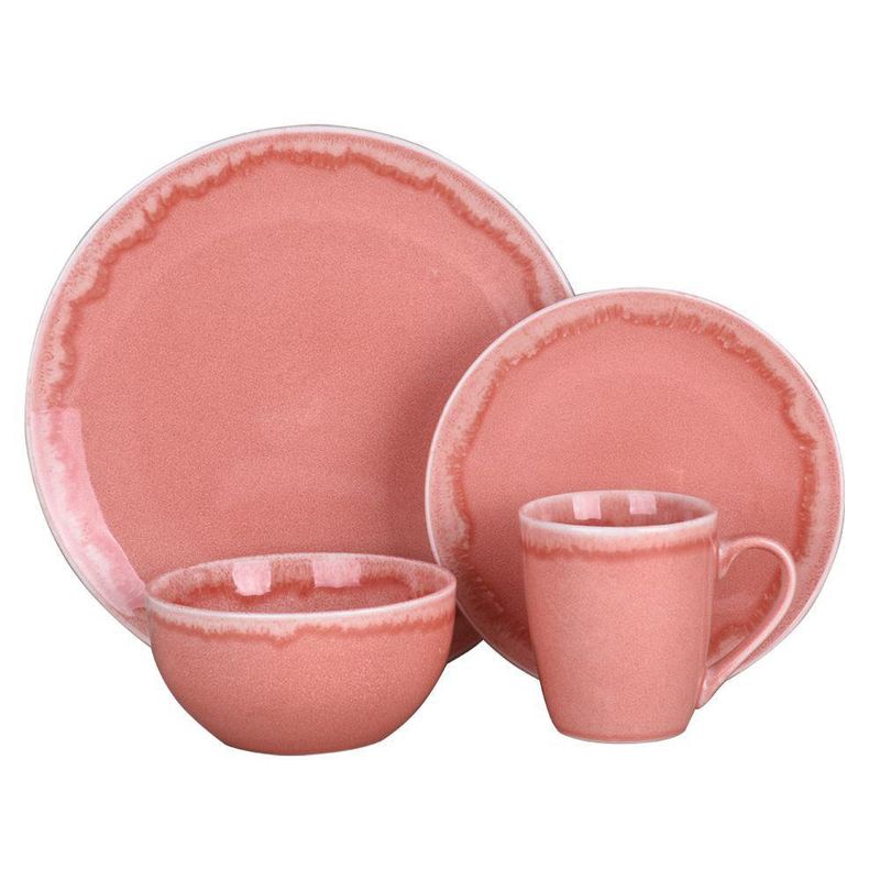 Vajilla Cerámica Andina Rosa 16 Pzs