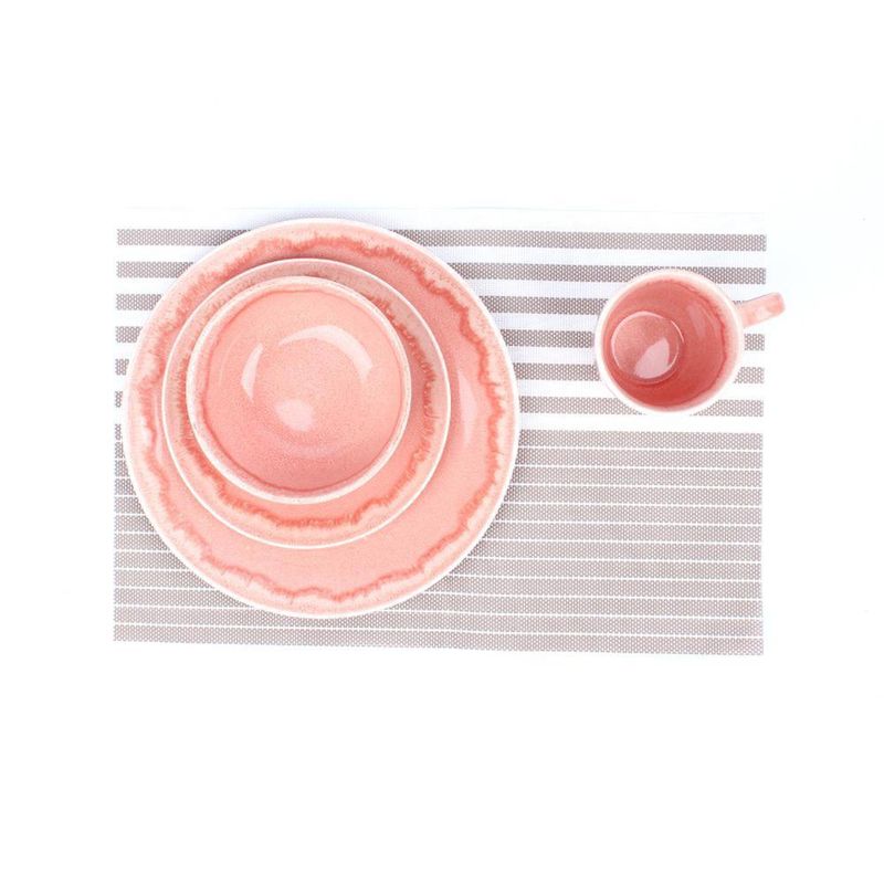 Vajilla Cerámica Andina Rosa 16 Pzs