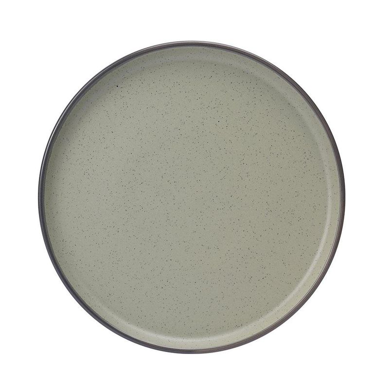 Vajilla de Cerámica Gris con Borde Negro 16 Piezas