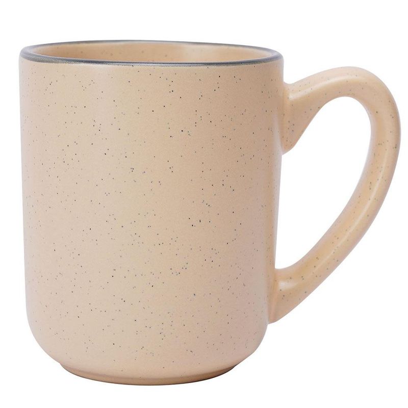 Vajilla de Cerámica Color Crema con Borde Negro 16 Piezas