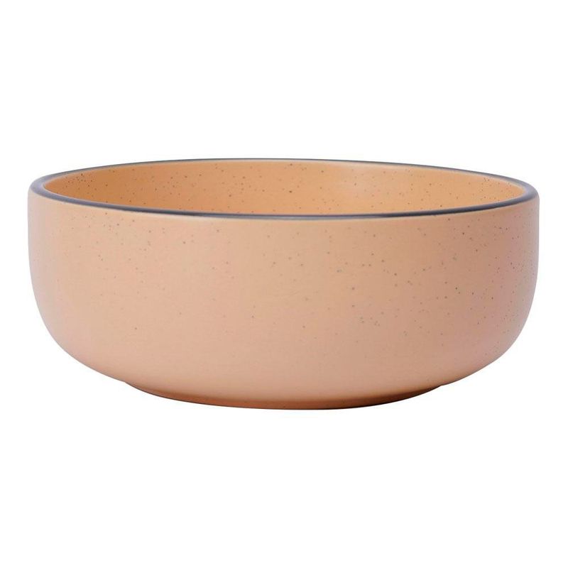 Vajilla de Cerámica Color Crema con Borde Negro 16 Piezas