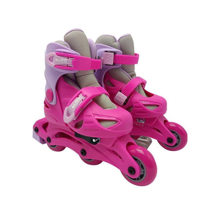 Patines en Línea Ajustables Rosados Talla S