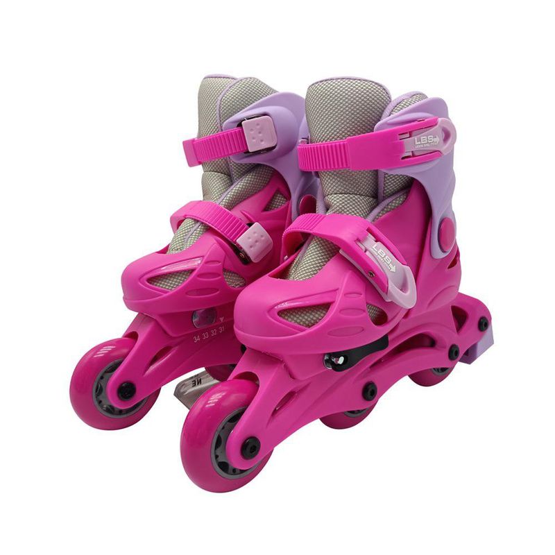 Patines en Línea Ajustables Rosados Talla S