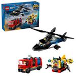 LEGO City Helicóptero, Camión De Bomberos Y Submarino Remix