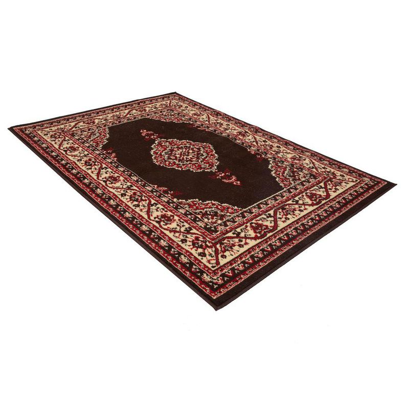Combo Alfombra Café Oscuro Decorativo