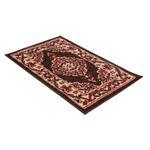 Combo Alfombra Café Oscuro Decorativo