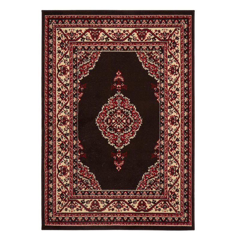 Combo Alfombra Café Oscuro Decorativo