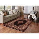 Combo Alfombra Café Oscuro Decorativo