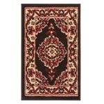 Combo Alfombra Café Oscuro Decorativo