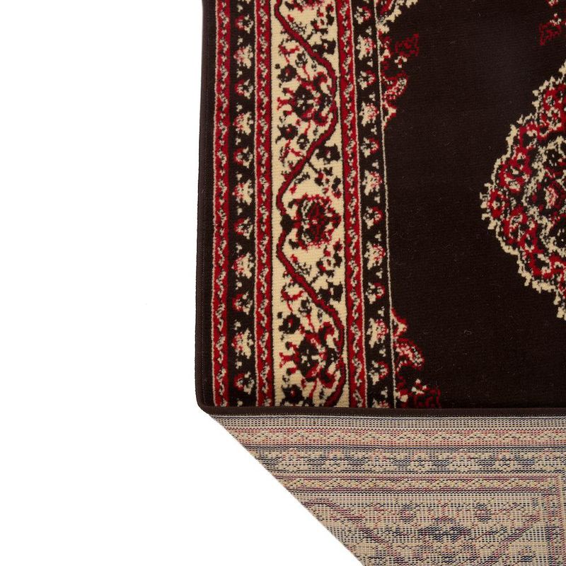 Combo Alfombra Café Oscuro Decorativo