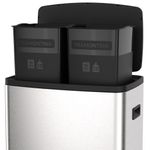 Basurero de Acero Inoxidable con Doble Compartimento y Pedal