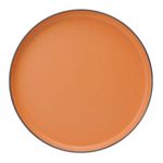 Vajilla de Cerámica Naranja con Borde Negro 16 Piezas